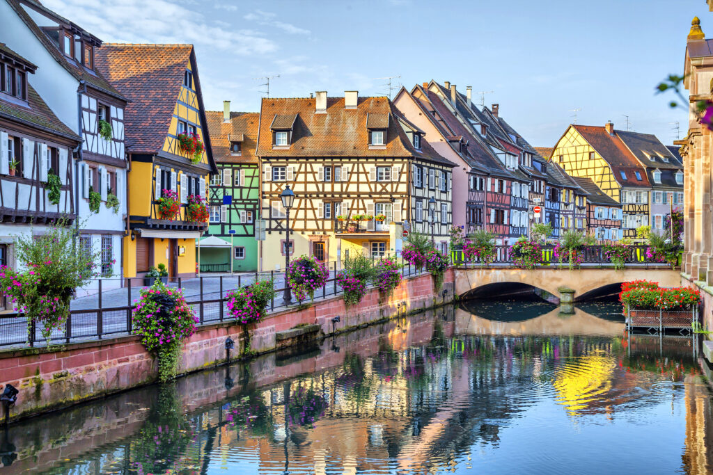 Colorful Traditional French Houses In Colmar Colorful Traditional French Houses In Colmar