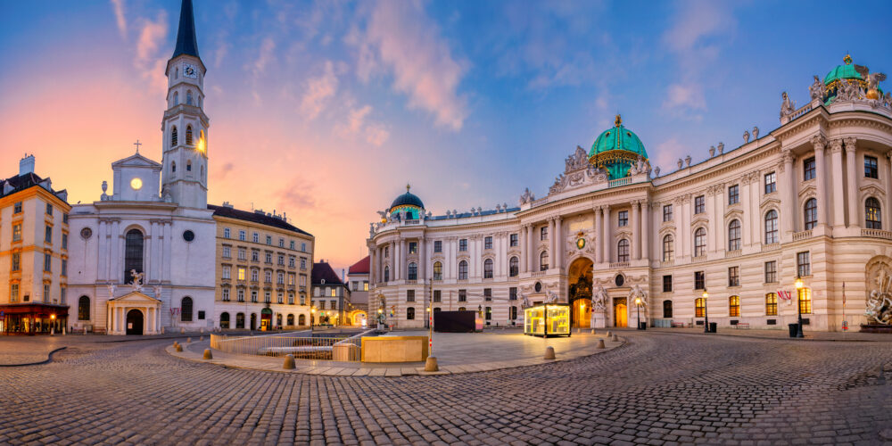 Vienna, Austria. Cityscape Image Of Vienna, Austria During Sunri